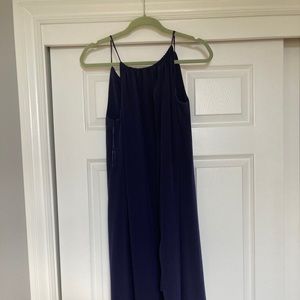 Navy Blue Silk Dress
